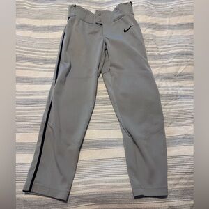 Nike Light Gray Baseball Pants with Black Swoosh